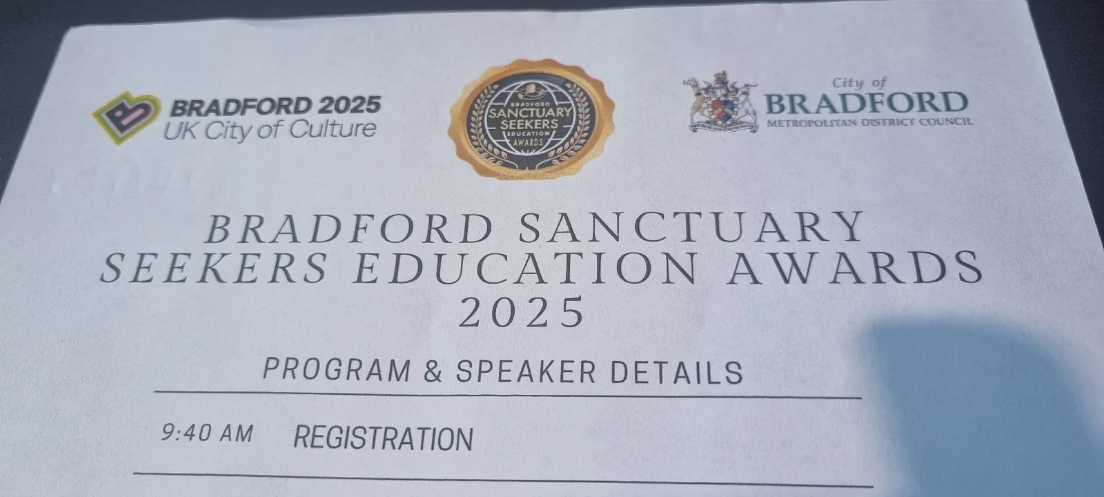 Bradford Sanctuary Seekers Education Awards 2025